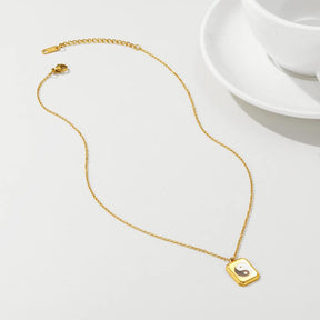 Colar Com Pingente Ying Yang - Beverly Joias