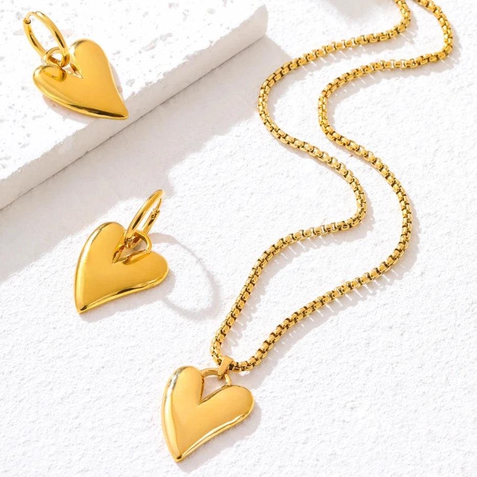 Colar Coração Dourado - Beverly Joias