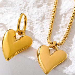 Colar Coração Dourado - Beverly Joias