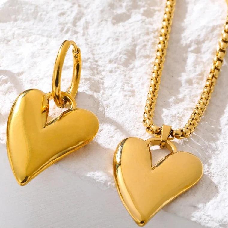 Colar Coração Dourado - Beverly Joias