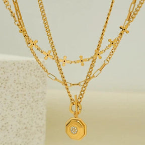 Colares Geométricos Banhados a Ouro - Beverly Joias