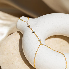 Pulseira Corrente de Mão com Moldura