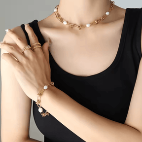 Pulseira Corrente com Pérola - Beverly Joias