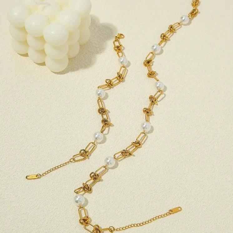 Pulseira Corrente com Pérola - Beverly Joias