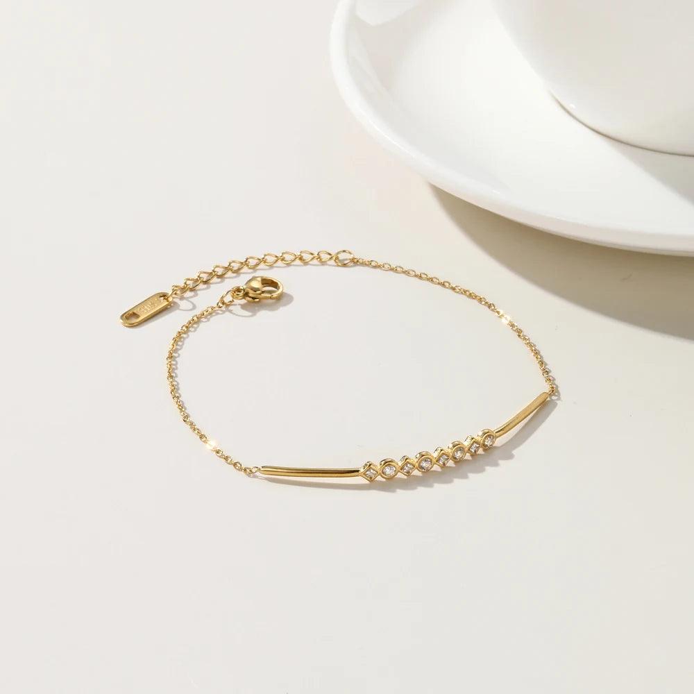 Pulseira Geométrica Cravejada de Zircônia - Beverly Joias