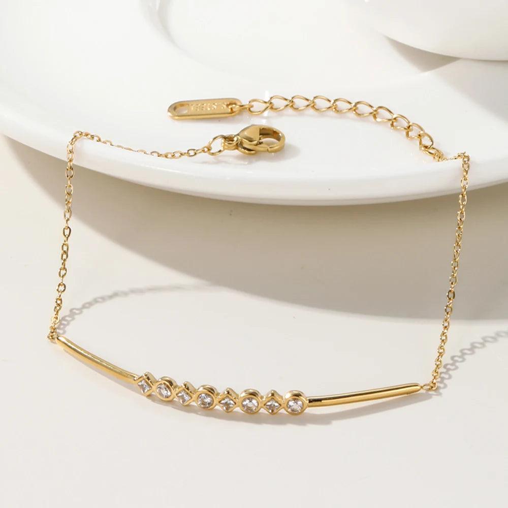 Pulseira Geométrica Cravejada de Zircônia - Beverly Joias