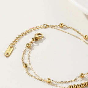Pulseira Pulseira Dupla com Pingente Circular - Beverly Joias