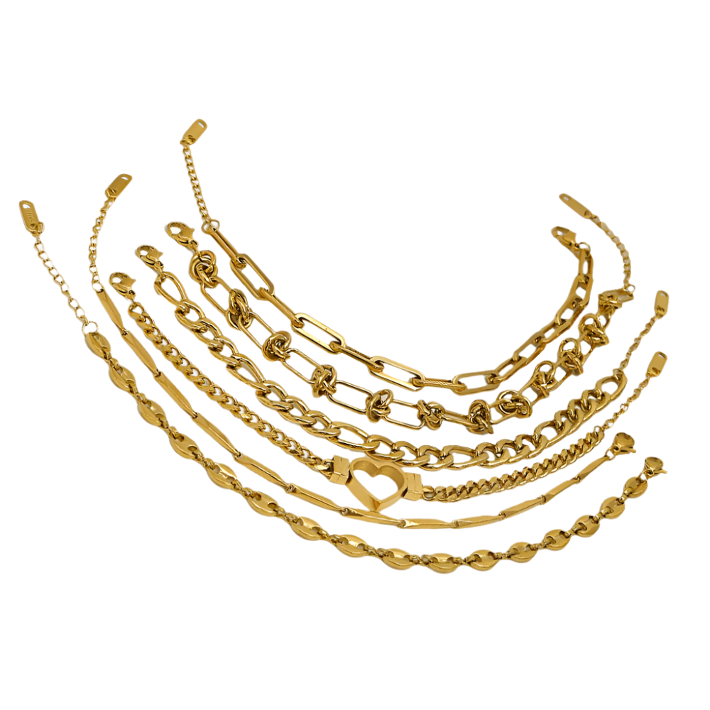 Pulseiras Frisos Banhados a Ouro - Beverly Joias
