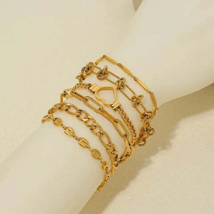 Pulseiras Frisos Banhados a Ouro - Beverly Joias