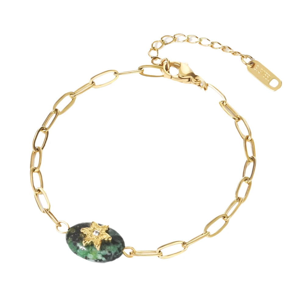 Pulseiras Vintage com Pedra de Turquesa Africana - Beverly Joias